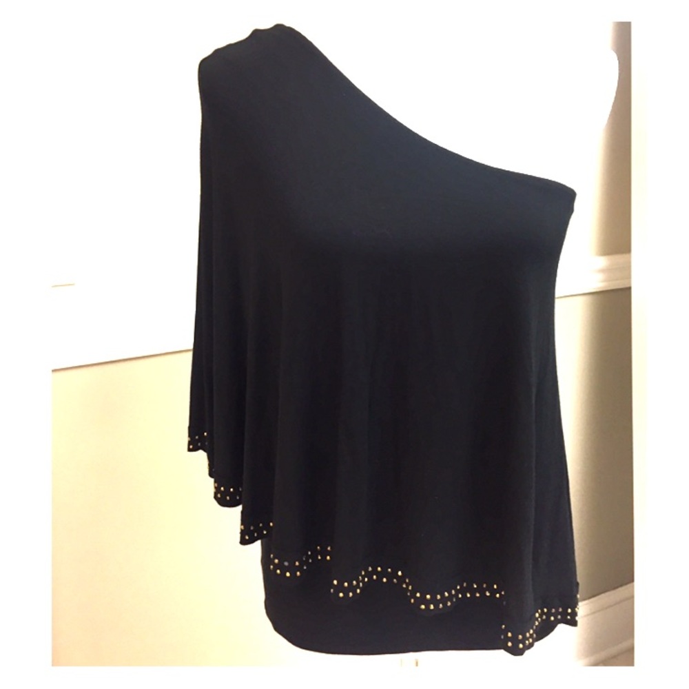 Black one shoulder Plenty by Tracey Reese top
